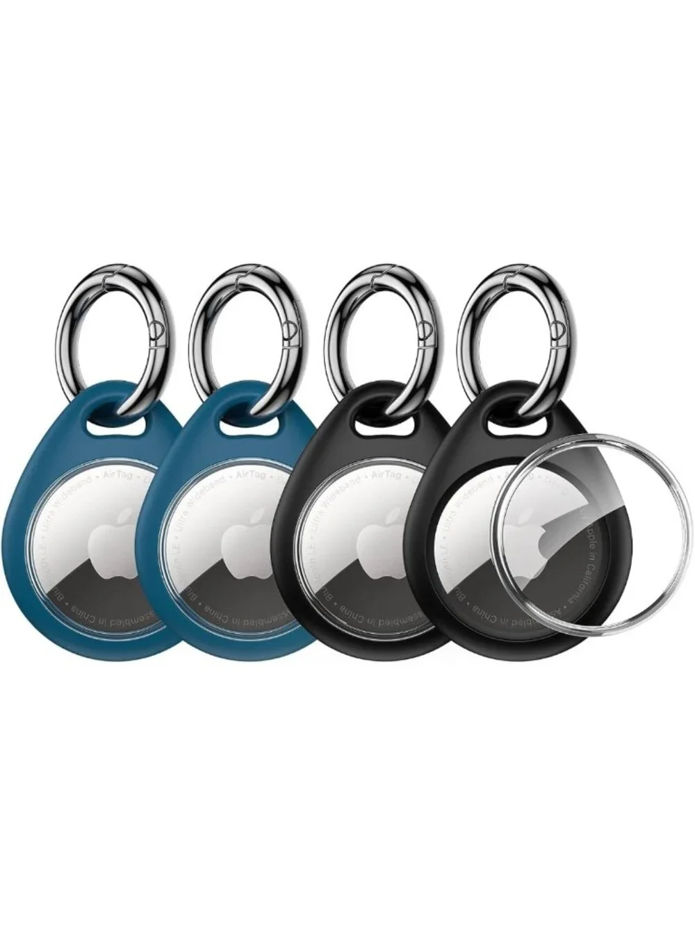 Durable AirTag Holder - 4 Pack Keychain Cases for Apple AirTags, Secure